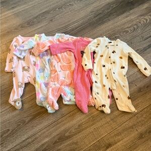 Carter's Kids One Pieces Footies - Pink, Cream, Multicolor
